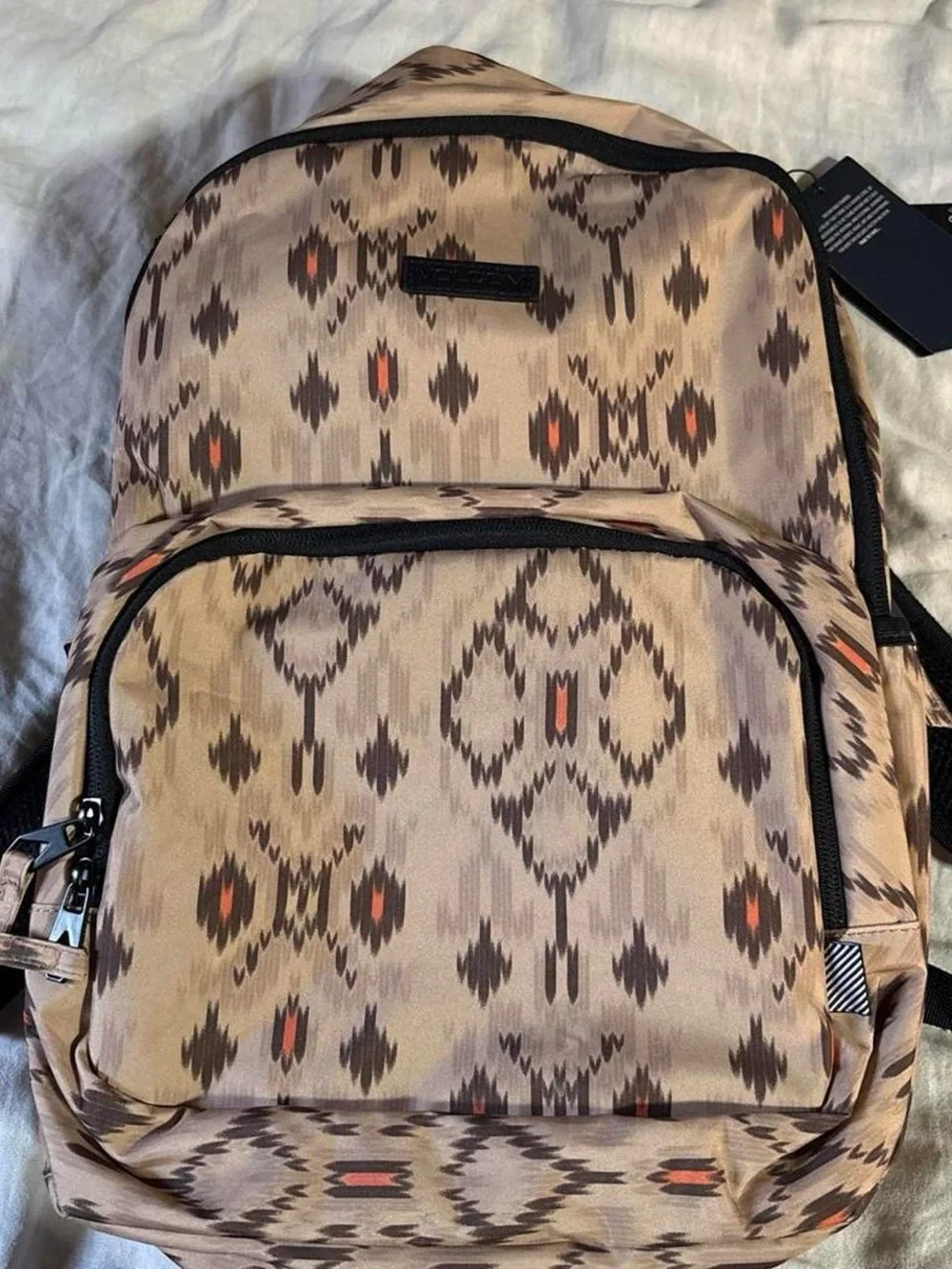 Volcom Tan Patterned Men's Backpack with Black Trim